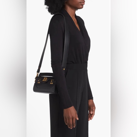 Balmain NWT BBuzz 19 Shoulder Bag in Smooth Leather - Picture 6 of 11